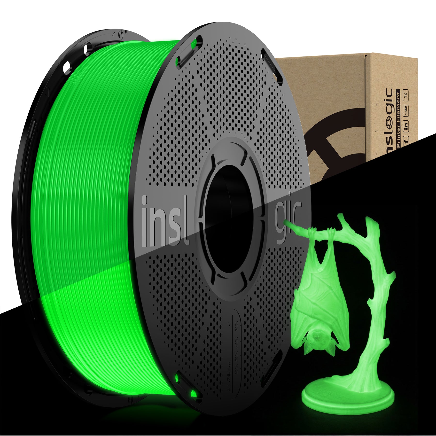 Inslogic Glow in The Dark PLA Filament