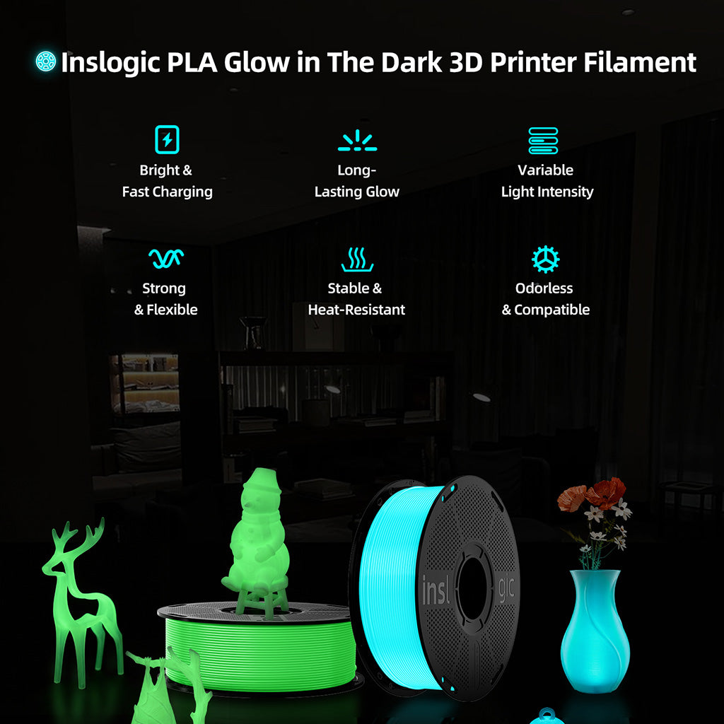 Inslogic Glow in The Dark PLA Filament